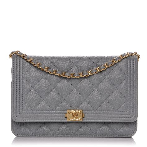 chanel gray boy wallet on chain|chanel woc online shop.